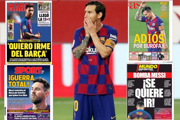 Messis Wechselwunsch beherrscht die Titelseiten