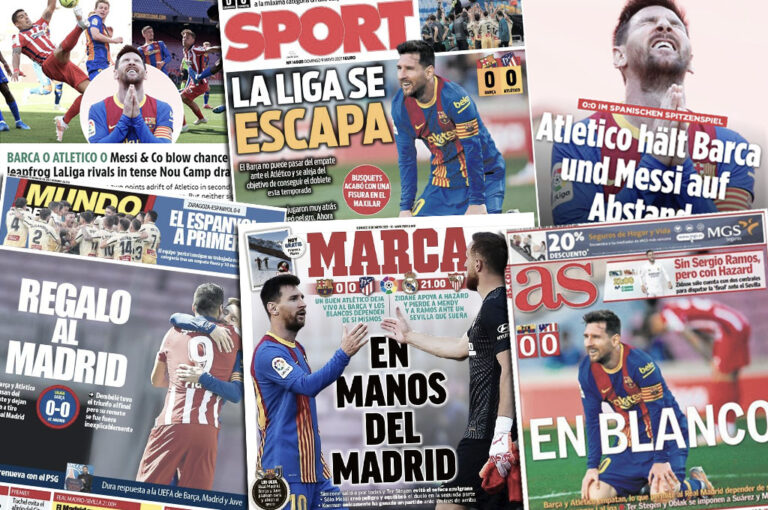 Sport, Mundo Deportivo, Marca, AS, The Sun, Bild. Collage: Barçawelt