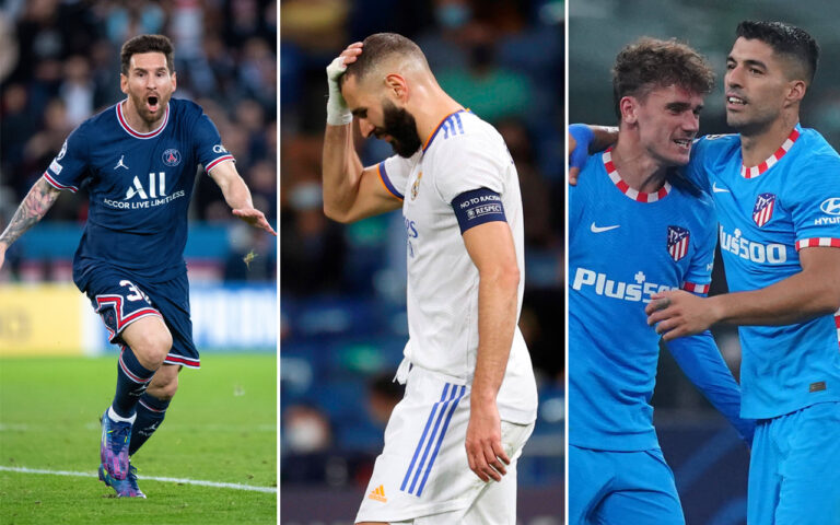 Real Madrid blamiert sich gegen Sheriff – Messi erzielt erstes PSG-Tor – Griezmann & Suárez lassen Atlético spät jubeln