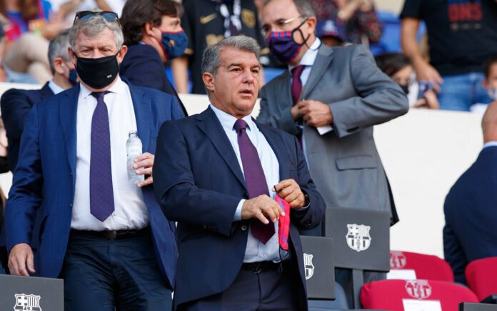 September 26, 2021, Barcelona, Spain: Joan Laporta during the Liga match between FC Barcelona, Barca and UD Levante at C