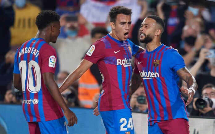 FC Barcelona, Barca v Valencia CF - La Liga Santander Memphis Depay of Barcelona celebrates after scoring his sides fir