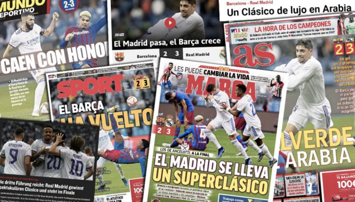 Clásico Supercopa Pressestimmen Real Madrid Barcelona Clásico Supercopa Pressestimmen Real Madrid Barcelona