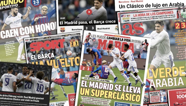 Clásico Supercopa Pressestimmen Real Madrid Barcelona