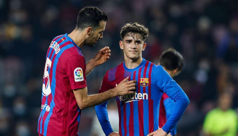 FC Barcelona Gavi Sergio Busquets