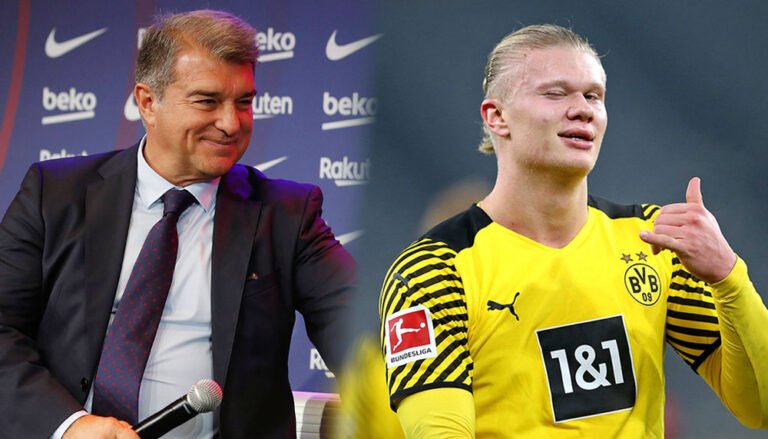 joan laporta erling haaland fc barcelona borussia dortmund