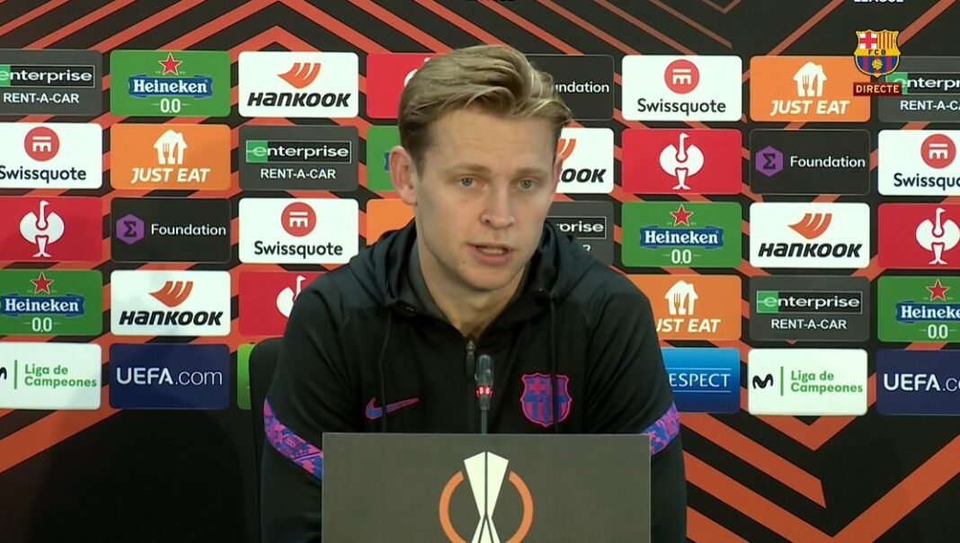 Frenkie de Jong FC Barcelona Europa League Press Conference