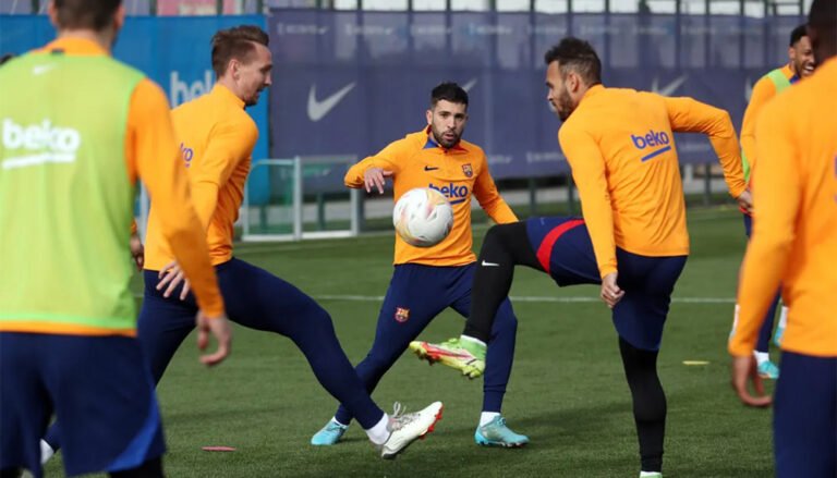 jordi alba training fc barcelona