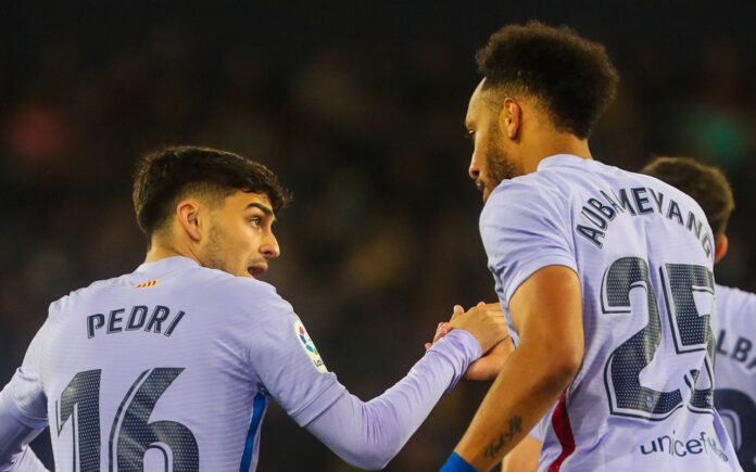 Pedri Aubameyang FC Barcelona