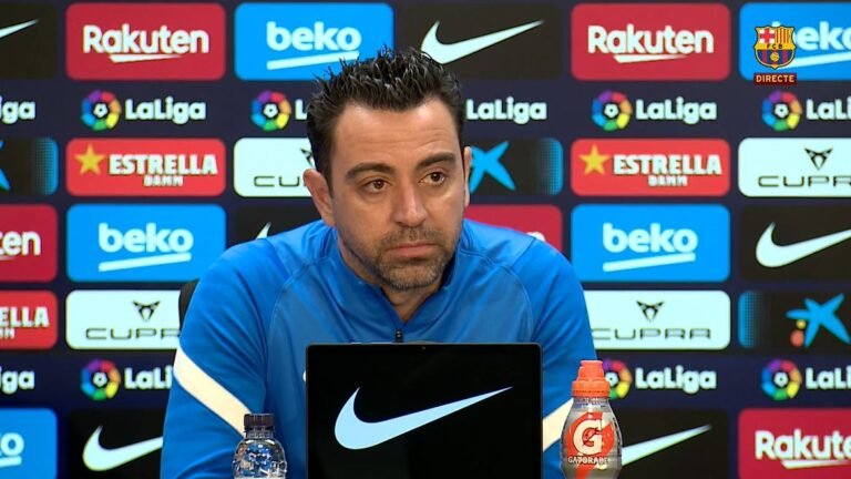 Xavi Hernandez Press Conference FC Barcelona