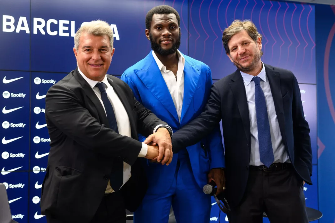 Joan Laporta Mateu Alemany Franck Kessie FC Barcelona