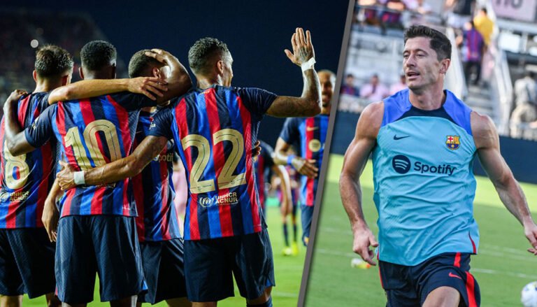 fc barcelona inter miami robert lewandowski testspiel