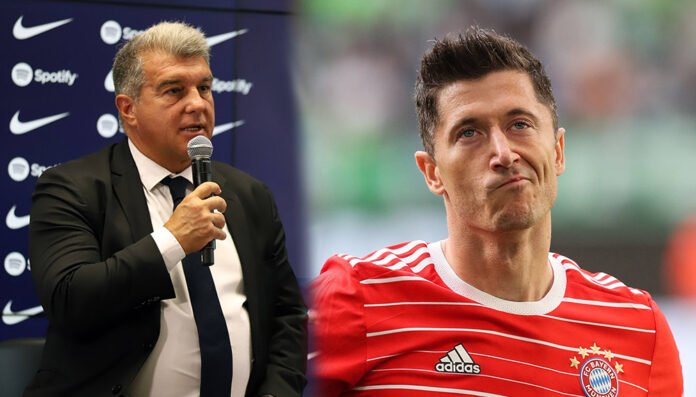 laporta fc barcelona lewandowski