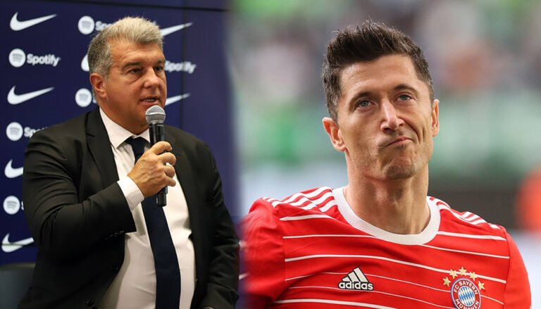 laporta fc barcelona lewandowski
