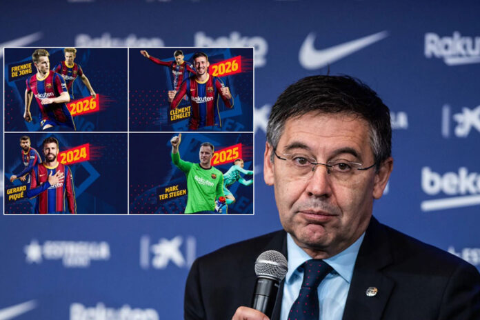 FC Barcelona Bartomeu Schulden Finanzen de Jong ter Stegen Piqué FC Barcelona Bartomeu Schulden Finanzen de Jong ter Stegen Piqué