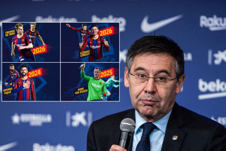 FC Barcelona Bartomeu Schulden Finanzen de Jong ter Stegen Piqué