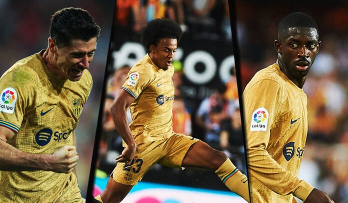Lewandowski Koundé Dembélé FC Barcelona Valencia