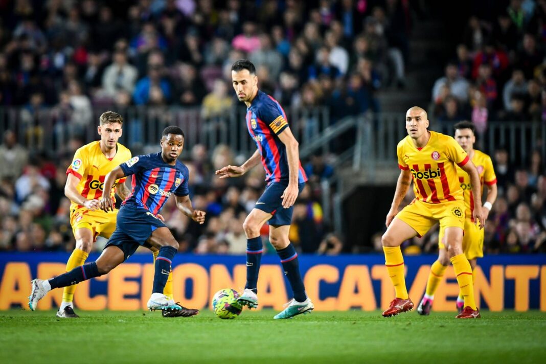 Sergio Busquets FC Barcelona, Barca during a La Liga Santander match between FC Barcelona and Girona FC at Spotify Camp