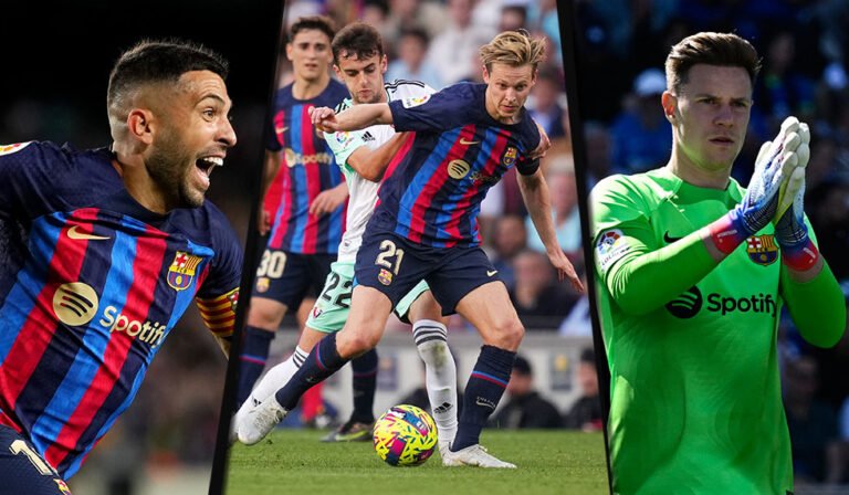 Barça-Noten zu Osasuna: Alba erlöst, De Jong liefert, Ter Stegen kurz vor Liga-Rekord