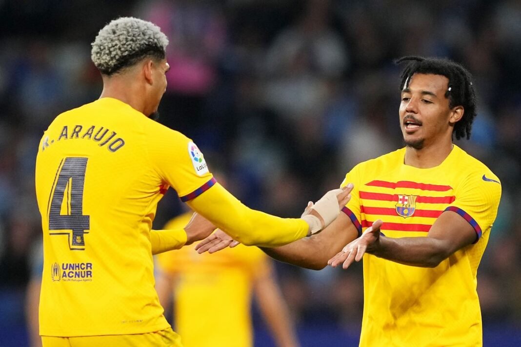 Ronald Araujo und Jules Kounde FC Barcelona