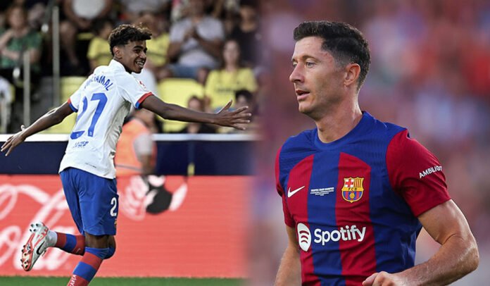 FC Barcelona Robert Lewandowski Lamine Yamal