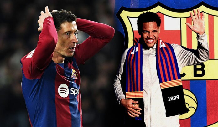 Lewandowski FC Barcelona Vitor Roque Lewandowski FC Barcelona Vitor Roque