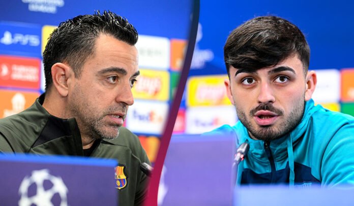 Xavi Pedri PK Champions League FC Barcelona