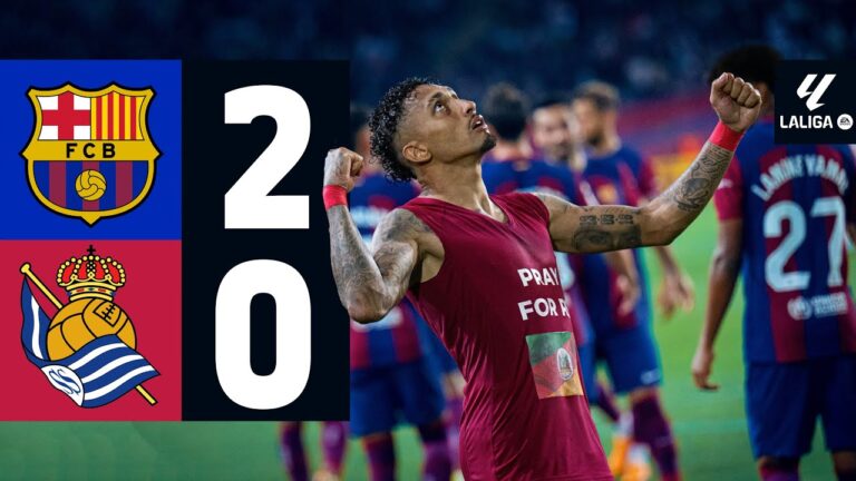 Highlights FC Barcelona 2:0 Real Sociedad | Flügelstürmer erledigen den Job