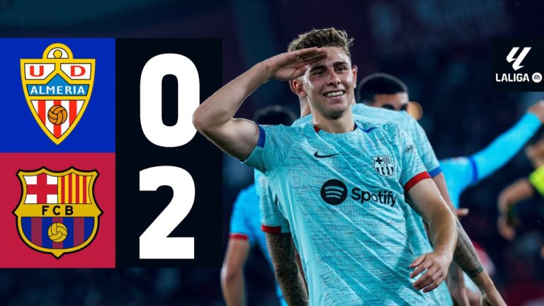 Highlights UD Almería 0:2 FC Barcelona | Fermín López im Stile eines Stürmers