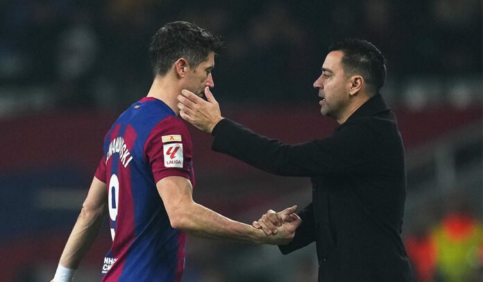 Xavi Lewandowski FC Barcelona