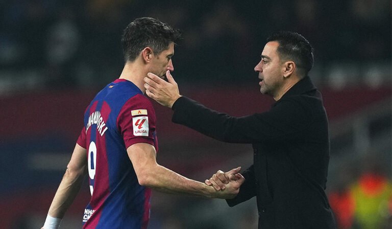 Xavi Lewandowski FC Barcelona