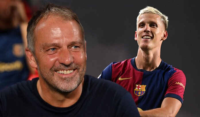 Dani Olmo Hansi Flick FC Barcelona Dani Olmo Hansi Flick FC Barcelona