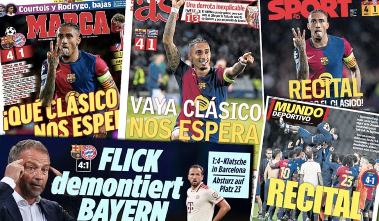 Pressestimmen zum 4:1 gegen FC Bayern: „Offiziell zurück: Dieses Barça macht Angst“