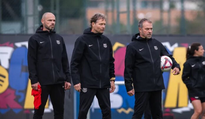 FC Barcelona Heiko Westermann Co Trainer Hansi Flick FC Barcelona Heiko Westermann Co Trainer Hansi Flick