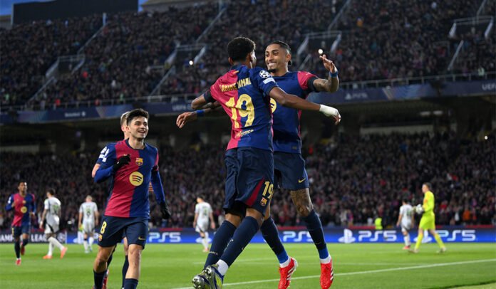 Raphinha Lamine Yamal FC Barcelona Champions League