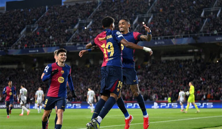 Raphinha Lamine Yamal FC Barcelona Champions League