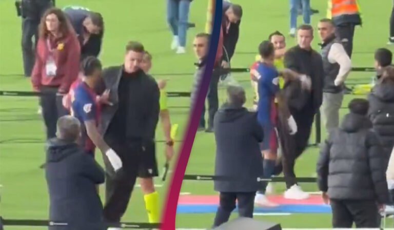 Gefecht mit Armen: Raphinha stößt ter Stegen weg